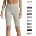 thumbnail image 1 of Elainilye Fashion High Waist Yoga Shorts for Women Casual Solid Color Elastic Yoga Pants Workout Gym Shorts,Blue, 1 of 5