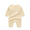 thumbnail image 1 of Elainilye Fashion Infant Baby Jumpsuit Solid Color Long Sleeve Romper Jumpsuit Baby Clothes Sizes Newborn-3Y, 1 of 2