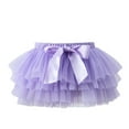 thumbnail image 1 of Elainilye Fashion Kids Girls Ballet Skirt Short Soft Yarn Breathable Princess Skirt For Children Mesh Puffy Skirt Tutu Skirts,Purple, 1 of 2