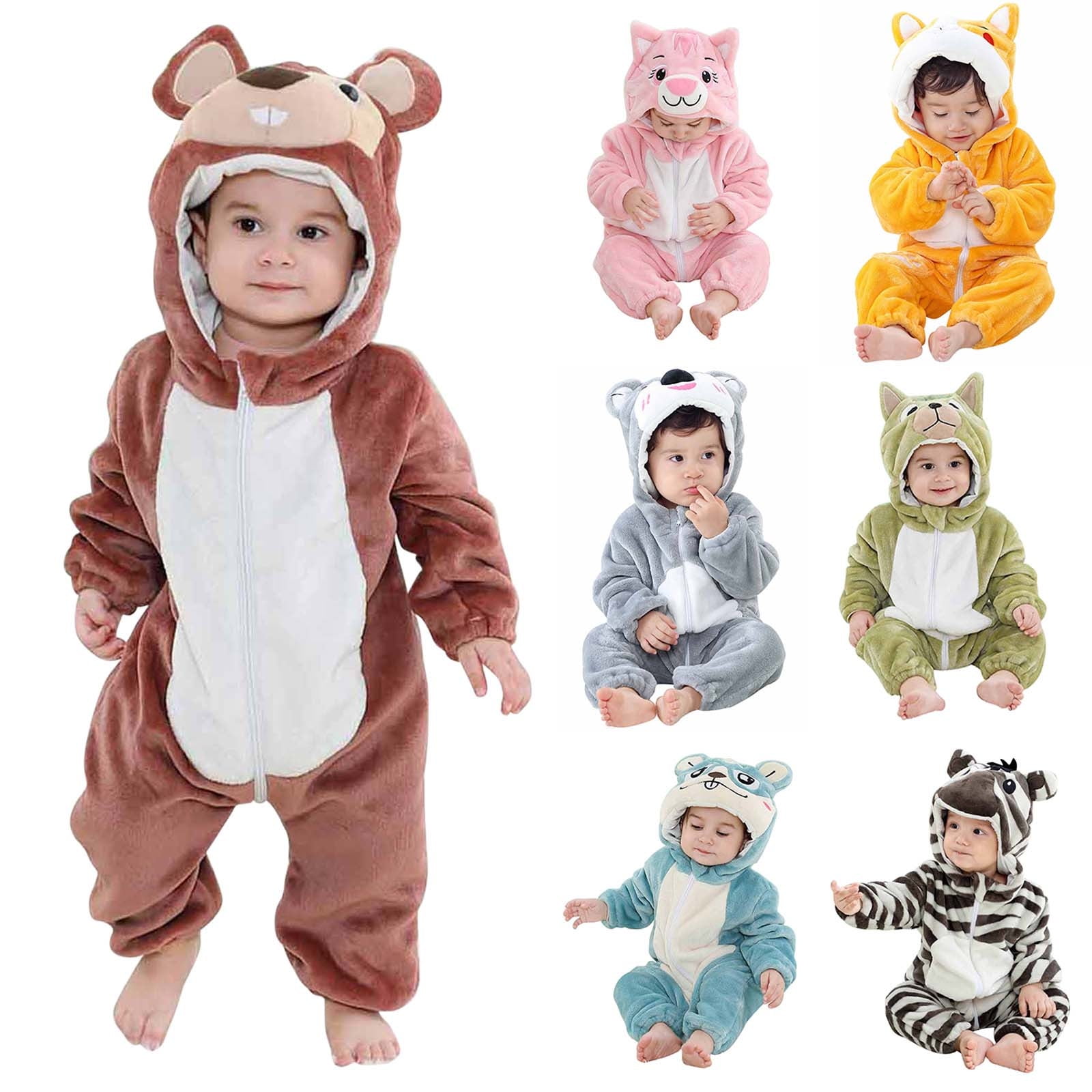 Elainilye Fashion Kids Onesie Pajamas 1-3 Years Boy and Girls Animal ...