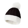 thumbnail image 1 of Elainilye Fashion Kids Winter Hat Toddler Knitted Pom Beanie Hat Casual Children Knitted Bowler Pompon Hat Girls Boys Beanies,Black, 1 of 2