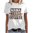 Elainilye Fashion Ladies Shirts Crewneck Print TShirts Print Tees