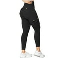 thumbnail image 1 of Elainilye Fashion Leggings for Women High Waist Tummy Control Pants High Elasticity Yoga Pants with Pockets Workout Leggings,Black, 1 of 8