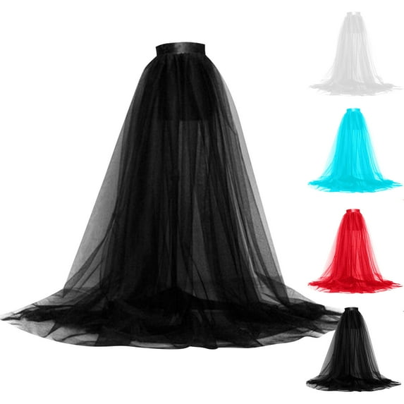 Elainilye Fashion Long Flowy Skirt Women Versatile Solid Color Short Skirt Mesh Skirt Multilayer Short Skirt,Blue