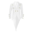 thumbnail image 1 of Elainilye Fashion Men Clothing Notched Lapel Solid Color Top Long-sleeved Top Costume Cosplay Swallow-tailed Coat Jackets Top, 1 of 5