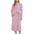 thumbnail image 1 of Elainilye Fashion Men's And Women's Robes Winter Warm Nightgown Couple Bathrobe Loungewear Winter Nightgown,Pink, 1 of 7