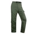 thumbnail image 1 of Elainilye Fashion Men's Snow Pants Clearance Detachable Assault Pants Solid Multi Pocket Outdoor Athletic Pants Casual Cargo Pants Trousers,Green, 1 of 9