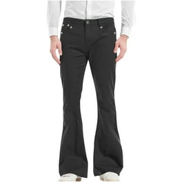 HAORUN Men Bell Bottom Flared Pants Slim Fit Vintage 60s 70s