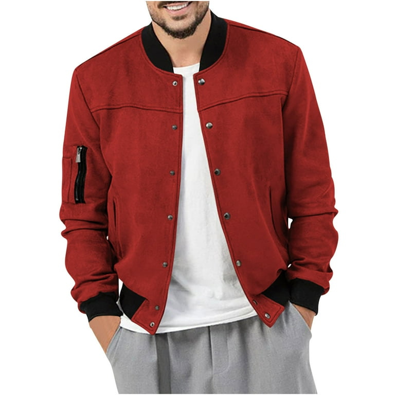 Mens red shop top coat