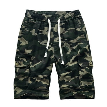 Elainilye Fashion Mens Plus Size Shorts Summer Outdoors Casual Overalls Have Pockets Drawstring Sport Shorts