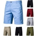 thumbnail image 1 of Elainilye Fashion Mens Shorts Casual Sport Athletic Shorts Summer Plain Print Loose Short with Pocket Pants Activewear,Brown, 1 of 9