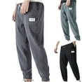 thumbnail image 1 of Elainilye Fashion Mens Sweatpants Casual Summer Slim Pants Plain Print Classic Trousers Long Pants Sweatpants,Gray, 1 of 5