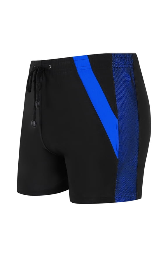 Fashion Mens Swim Trunks Hot Spring Plus Size Anti-awkward Adult Solid Color Swimming Shorts,Blue