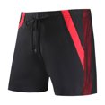 thumbnail image 1 of Elainilye Fashion Mens Swim Trunks Hot Spring Plus Size Anti-awkward Adult Solid Color Swimming Shorts,Red, 1 of 3
