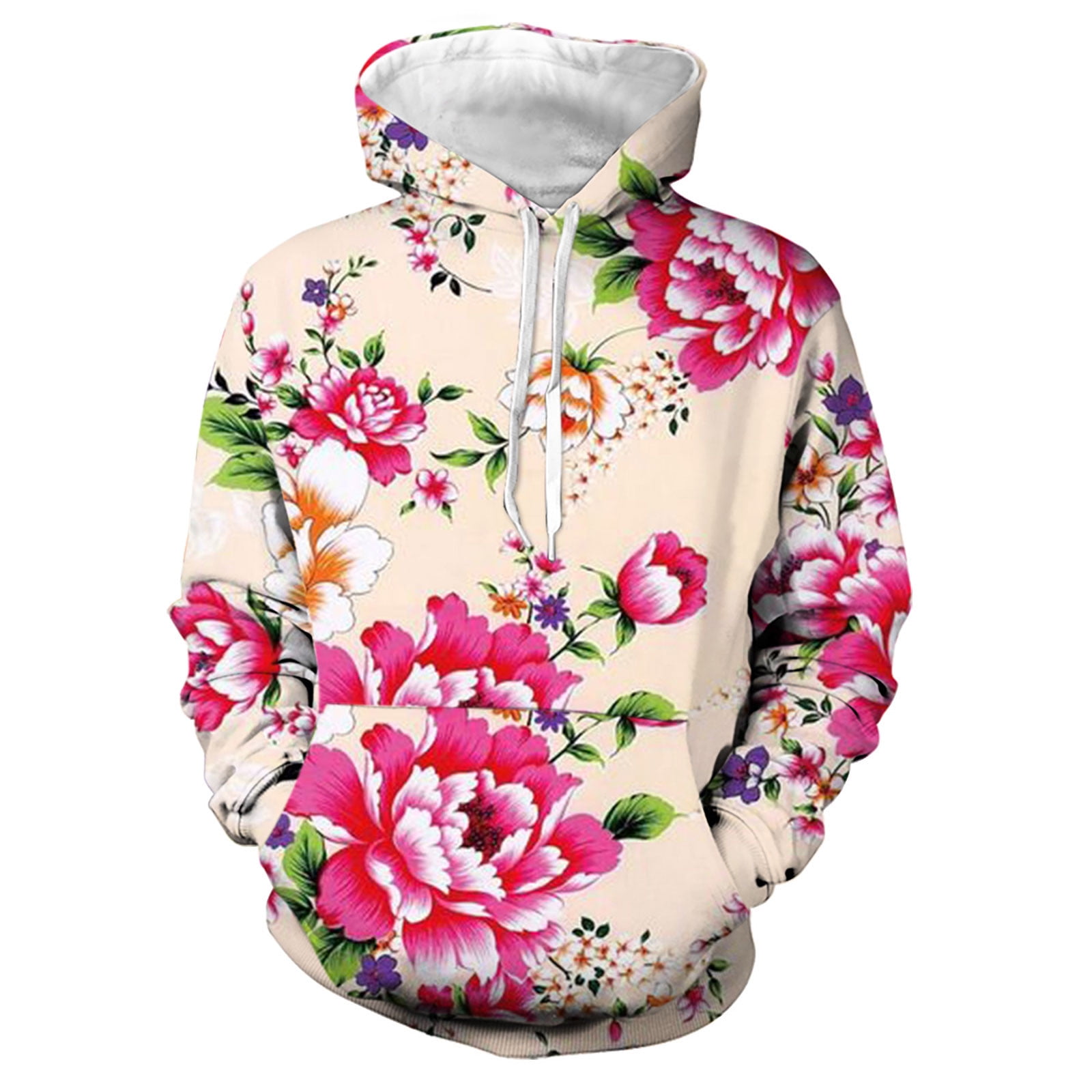 Floral print hoodie mens online