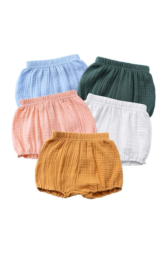 Fashion Newborn Baby Short Pants Plain Print Casual Briefs Big Butt Shorts Bread Pants, Sizes 6M-4T