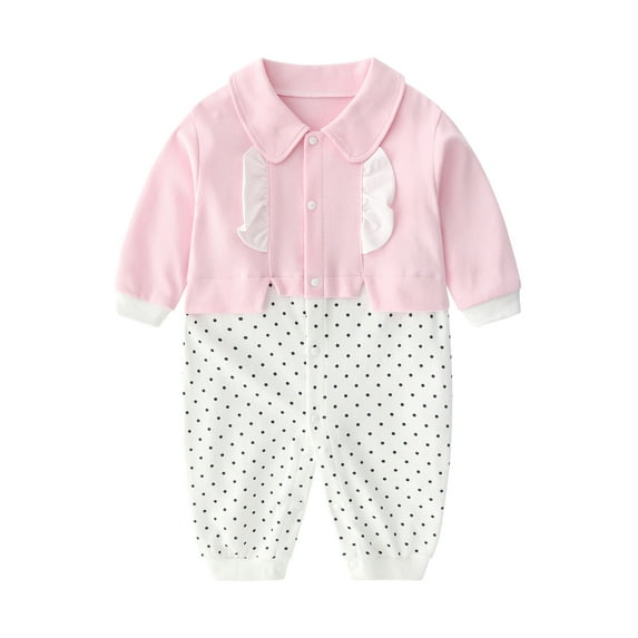 Elainilye Fashion Newborn Clothes for Girls Boys Gentleman Style Romper British Indoor and Outdoor Jumpsuit, Sizes 0-12 Months