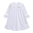 thumbnail image 1 of Elainilye Fashion Nightgowns for Girls Kids Pajamas Christmas Winter Girls Bathrobe Nightdress Sleepwear 6 Months - 9 Years,White, 1 of 3