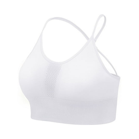 Elainilye Fashion No Underwire Bras For Women Traceless Yoga Sports Bra Back Support Bra Sleep Bra Wirefree Underwear Bra,White