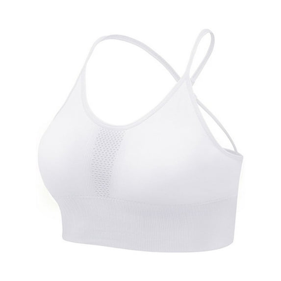 Elainilye Fashion No Underwire Bras For Women Traceless Yoga Sports Bra Back Support Bra Sleep Bra Wirefree Underwear Bra,White