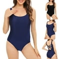 thumbnail image 1 of Elainilye Fashion One Piece Swimsuit for Women Tummy Control Bathing Suit Bikini Sexy Swimsuit Athletic Swimsuits,Blue, 1 of 9