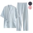 thumbnail image 1 of Elainilye Fashion Pajama Sets for Women 2 Piece Homewear Pocket Shorts Sleeve Pants Pajamas Sleepwear Homewear,Pink, 1 of 4