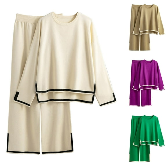 Elainilye Fashion Pajamas For Women Set Summer Pants Printing Short Sleeved Shirt Casual Pajama Sets Two Piece Suit,Beige