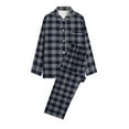 thumbnail image 1 of Elainilye Fashion Pajamas Set For Women Casual Homewear Long-Sleeve Button Down Shirts And Pants Set Loungewear Pajamas Suits,Blue, 1 of 2