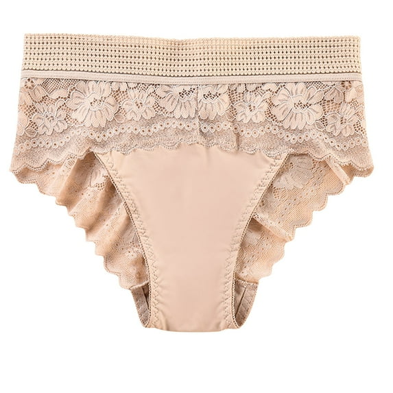 Elainilye Fashion Panties for Women Sexy Seamless Underwear Boxer Shorts Breathable Lace Strapcross Underwear,Beige