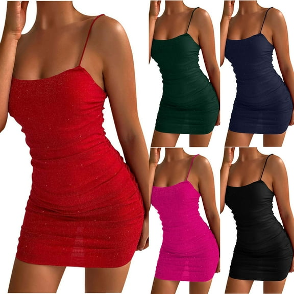 Elainilye Fashion Party Dresses for Women 2024 Sexy Prom Cocktail Sequin Tassel Open Back Short Dress Party Club Dress,Black