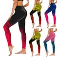 thumbnail image 1 of Elainilye Fashion Running Leggings for Women Stretch Yoga Leggings Gradient Print Fitness Running Gym Pants Yoga Pants,Black, 1 of 5
