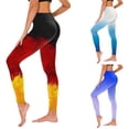 thumbnail image 1 of Elainilye Fashion Running Leggings for Women Stretch Yoga Leggings Gradient Print Fitness Running Gym Pants Yoga Pants,Red, 1 of 5