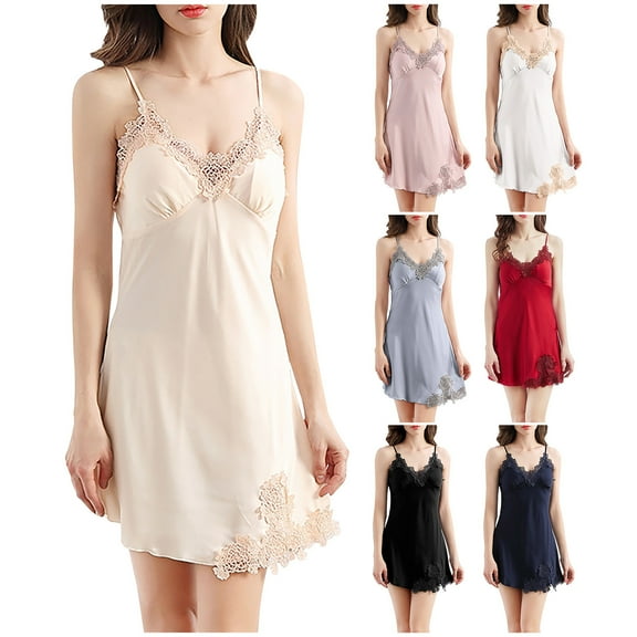 Elainilye Fashion Satin Pajama Set for Women Home Wear Pajamas Two Piece Outfits Long Sleeve Pants Pajama Set Sleeping Dress,Red