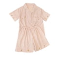thumbnail image 1 of Elainilye Fashion Satin Pajamas Women Lace Silk Satin Pajamas Set Two-Piece Sleepwear Loungewear Pajama Set Two Piece Outfits,Pink, 1 of 3