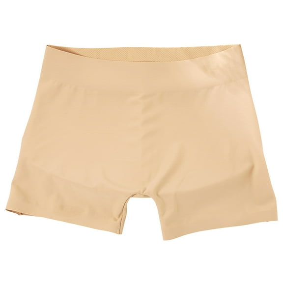 Elainilye Fashion Seamless Shaping Boyshorts Panties for Women Butt Pads Enhancer Panties Padded Hip Underwear Fake Padding Briefs,Beige