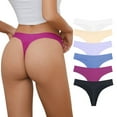 thumbnail image 1 of Elainilye Fashion Seamless Underwear for Women Sexy No Show Underwear Low Waist Hip Wrap Triangular Underwear Panties,Beige, 1 of 3