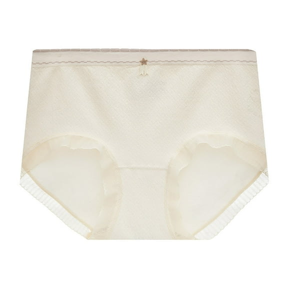 Elainilye Fashion Seamless Underwear for Women Traceless Briefs Graphene Crotch High Waist Underwear Butt Lifter Panties Briefs,Beige