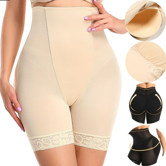 Elainilye Fashion Shapewear Bodysuit Tummy Control, Traceless Body Shaping Short Sexy Butt Lifting Panties Body Shaper Underwear,Beige