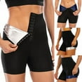 thumbnail image 1 of Elainilye Fashion Shapewear Shorts Large Fitness Shorts Sweatwicking Waist Lifting Hip Buckle Shaped Shorts,Silver, 1 of 8