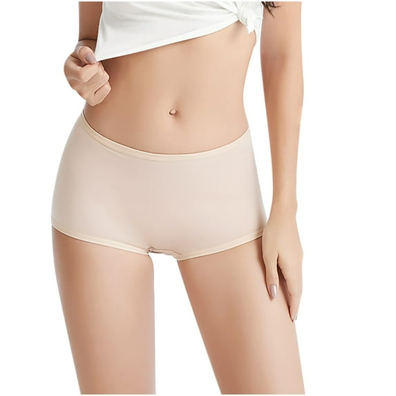 Elainilye Fashion Shapewear Underwear Ladies Seamless High Waist Butt Lifting Panties Skin Friendly Lifter Body Shaper Pants,Beige