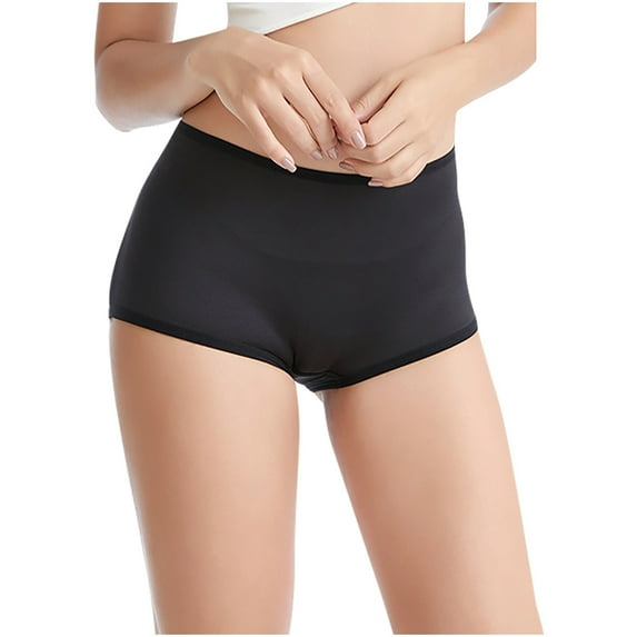 Elainilye Fashion Shapewear Underwear Ladies Seamless High Waist Butt Lifting Panties Skin Friendly Lifter Body Shaper Pants,Black