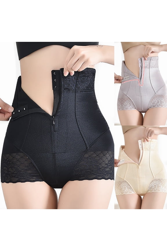 Fashion Shapewear Underwear Sexy Tummy Control Body Shaper Shapewear Zipper Butt Lift Yoga Body Shaping Pants,Beige