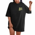 thumbnail image 1 of Elainilye Fashion Shirts for Women Oversized T Shirts Plus Size Slogan Graphic Drop Shoulder Short Sleeve Tops Summer Loose Tees,Black, 1 of 7