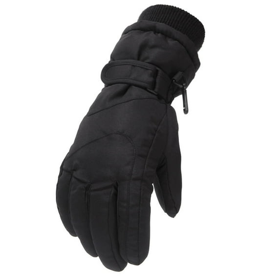 Elainilye Fashion Ski Snow Gloves Clearance Toddler Girls Boys Snow Gloves Waterproof Kids Ski Winter Gloves Windproof Children Warm Gloves,Black