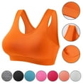 thumbnail image 1 of Elainilye Fashion Sports Bras for Women Thin High-strength Shockproof Bra Wireless Sports Bra Yoga Running Fitness Bra,Orange, 1 of 9