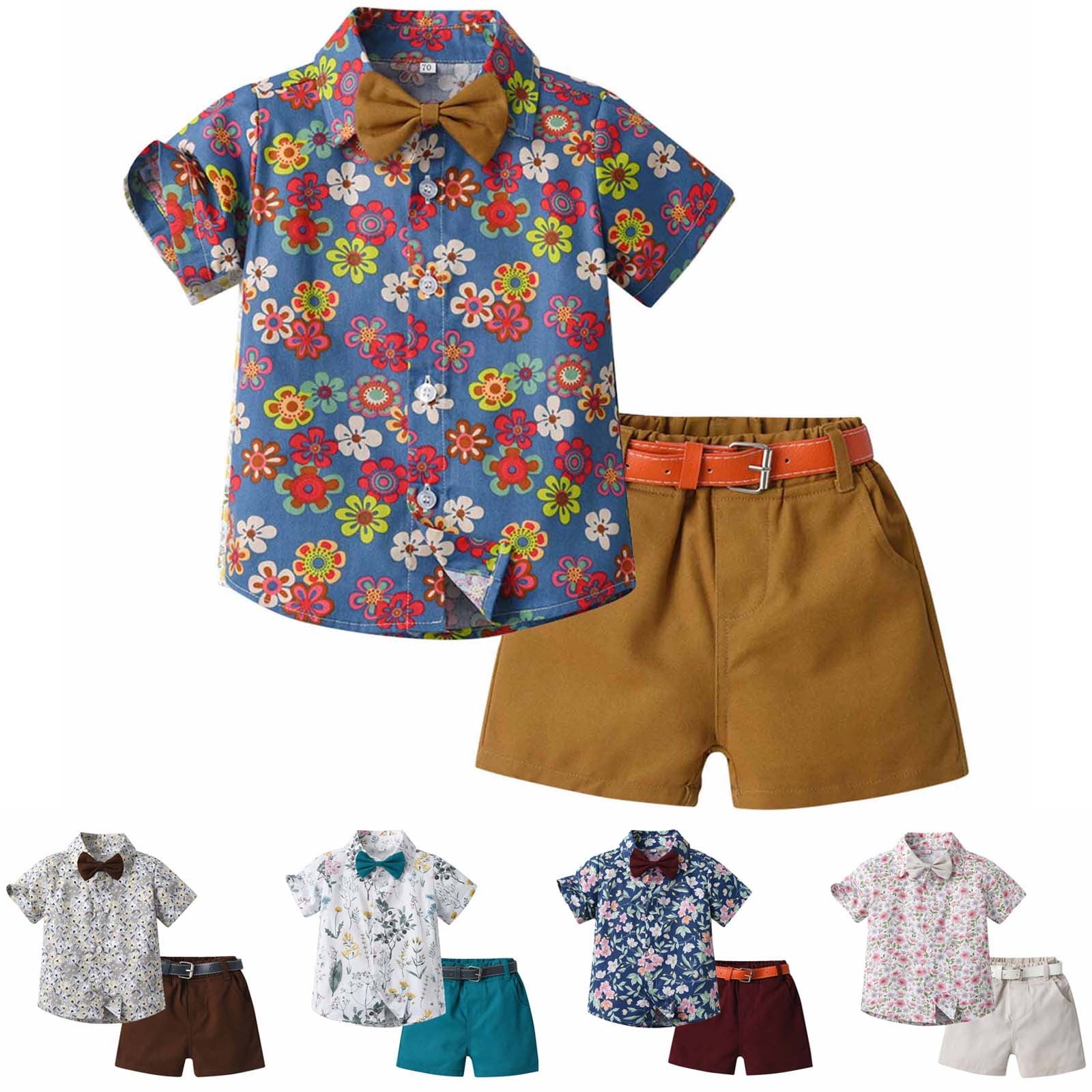 Leo & Zachary 2pc boys shorts set main image 1