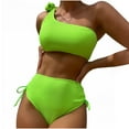 thumbnail image 1 of Elainilye Fashion Swimsuits for Women Sexy Solid Swimwear Bikini Set Two Piece Swimsuit Bathing Suit Swimwear,Green, 1 of 5