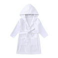 thumbnail image 1 of Elainilye Fashion Toddler Boys Girls Robe Christmas Winter Soft Fleece Bathrobe with Belt Home Wear Sleepwear Robe for Gift,White, 1 of 8