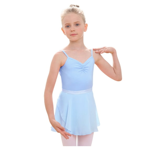 Elainilye Fashion Toddler Girls Ballet Leotards with Skirt Sleeveless Gymnastic Ballerina Outfit Dress, Sizes 3-15 Years