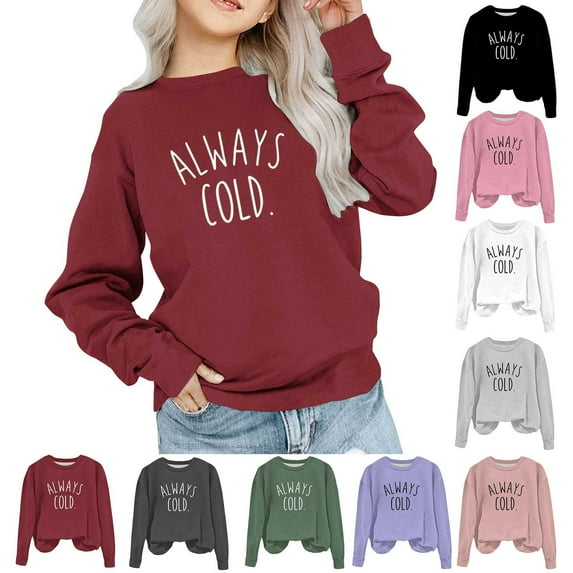 Elainilye Fashion Toddler Girls Crewneck Oversized Sweatshirt Long Sleeve Pullover Tops Baby Sweatshirt Sizes 1-12Y,Gray